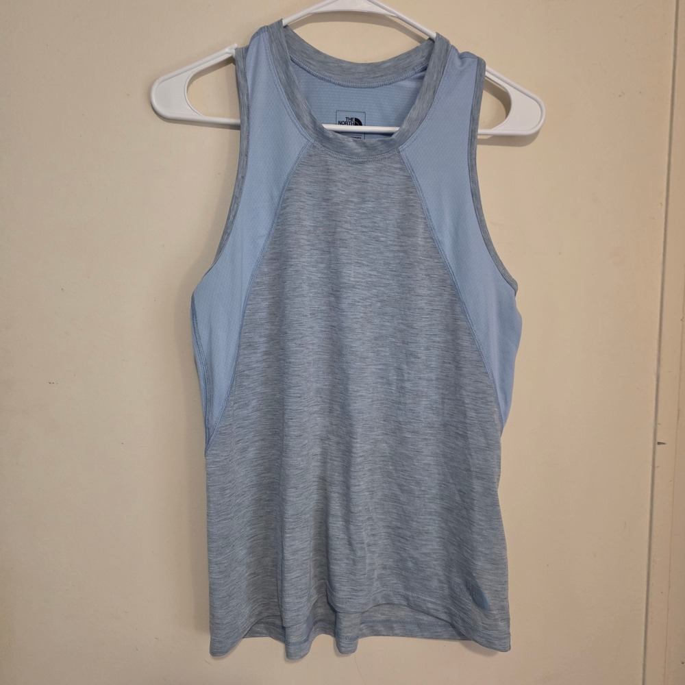 The North Face Womens Tank Top Size Small Blue FlashDry Mesh Racerback Athletic